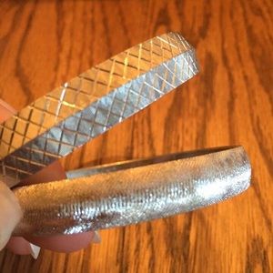 Monet Silver Tone Bangle Bracelets